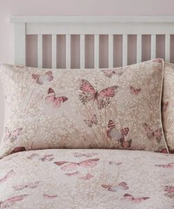 Dunelm Botanica Butterfly Blush Reversible Duvet Cover And Pillowcase Set -Dunelm-shop 1000049848 alt05