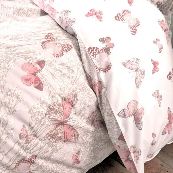 Dunelm Botanica Butterfly Blush Bedspread 2 Dunelm Botanica Butterfly Blush Bedspread - Image 2