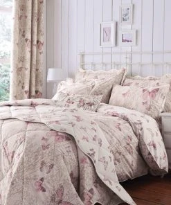 Dunelm Botanica Butterfly Blush Bedspread 5 Dunelm Botanica Butterfly Blush Bedspread -Dunelm-shop 1000049852 alt02