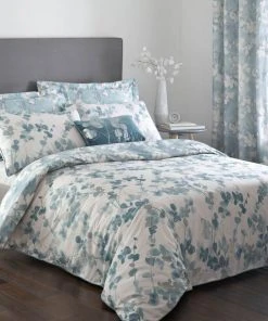Dunelm Honesty Teal Reversible Duvet Cover And Pillowcase Set 9 Dunelm Honesty Teal Reversible Duvet Cover And Pillowcase Set -Dunelm-shop 1000085275 alt03
