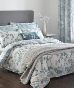 Dunelm Honesty Teal Reversible Duvet Cover And Pillowcase Set 11 Dunelm Honesty Teal Reversible Duvet Cover And Pillowcase Set -Dunelm-shop 1000085275 alt05