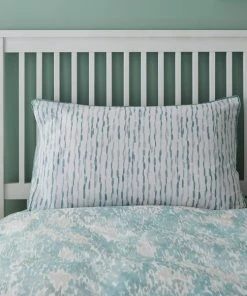 Dunelm Waves Teal Reversible Duvet Cover And Pillowcase Set -Dunelm-shop 1000085364 alt05