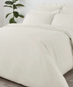 Dunelm Non Iron Plain Dye Ivory Duvet Cover 5 Dunelm Non Iron Plain Dye Ivory Duvet Cover -Dunelm-shop 1000099658 alt02