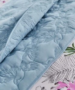 Dunelm Heavenly Hummingbird Quilted Duck Egg Bedspread 4 Dunelm Heavenly Hummingbird Quilted Duck Egg Bedspread -Dunelm-shop 1000109611 alt01