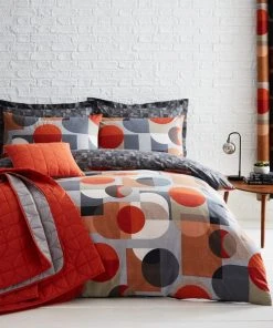 Elements Oscar Reversible Orange Duvet Cover And Pillowcase Set -Dunelm-shop 1000119073 alt05