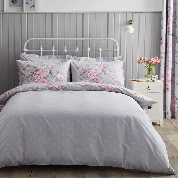Dunelm Rosemont Grey Duvet Cover And Pillowcase Set 3 Dunelm Rosemont Grey Duvet Cover And Pillowcase Set - Image 3