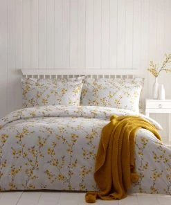 Dunelm Alisha Floral Yellow Reversible Duvet Cover And Pillowcase Set 10 Dunelm Alisha Floral Yellow Reversible Duvet Cover And Pillowcase Set -Dunelm-shop 1000140015 alt04