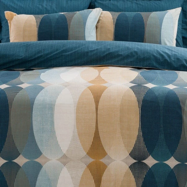 Elements Elijah Blue Reversible Duvet Cover And Pillowcase Set 4 Elements Elijah Blue Reversible Duvet Cover And Pillowcase Set - Image 4