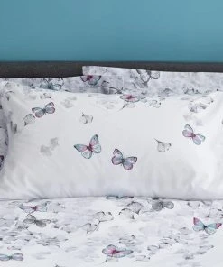 Dunelm Ginkgo Butterfly White Reversible Duvet Cover And Pillowcase Set 11 Dunelm Ginkgo Butterfly White Reversible Duvet Cover And Pillowcase Set -Dunelm-shop 1000140249 alt05