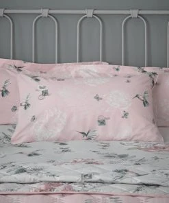 Dunelm Heavenly Hummingbird Grey & Blush Duvet Cover And Pillowcase Set 11 Dunelm Heavenly Hummingbird Grey & Blush Duvet Cover And Pillowcase Set -Dunelm-shop 1000140278 alt03