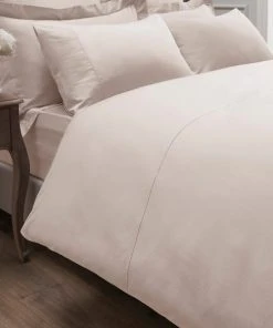 Dorma 300 Thread Count 100% Cotton Sateen Plain Blush Duvet Cover -Dunelm-shop 1000141126 alt01