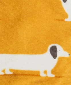 Dunelm Sausage Dog Yellow 130cm X 170cm Throw -Dunelm-shop 1000149629 alt02