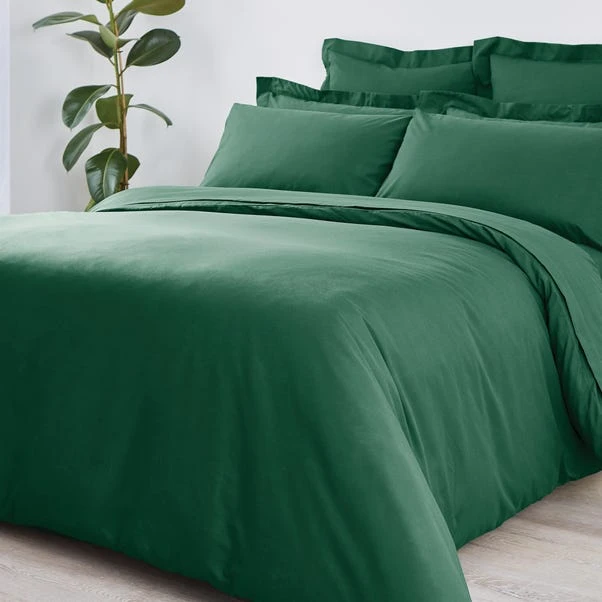 Dunelm Non Iron Plain Dye Hunter Green Duvet Cover 3 Dunelm Non Iron Plain Dye Hunter Green Duvet Cover - Image 3