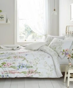 Dunelm Felicity White Floral Reversible 100% Cotton Duvet Cover And Pillowcase Set 8 Dunelm Felicity White Floral Reversible 100% Cotton Duvet Cover And Pillowcase Set -Dunelm-shop 1000151482 alt02