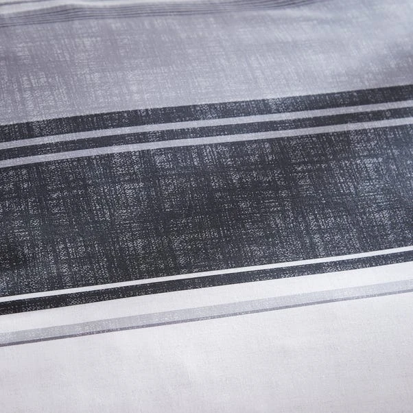 Dunelm Ellis Grey Stripe Reversible Duvet Cover And Pillowcase Set 4 Dunelm Ellis Grey Stripe Reversible Duvet Cover And Pillowcase Set - Image 4