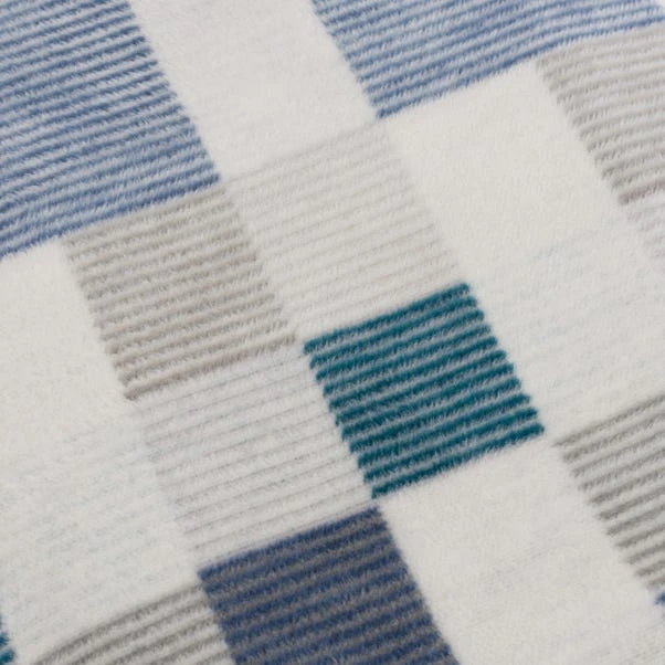 Dunelm Thermosoft Mini Check Blue Throw 3 Dunelm Thermosoft Mini Check Blue Throw - Image 3