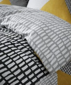 Catherine Lansfield Larsson Geo Ochre Reversible Duvet Cover And Pillowcase Set 7 Catherine Lansfield Larsson Geo Ochre Reversible Duvet Cover And Pillowcase Set -Dunelm-shop 1000155200 alt02