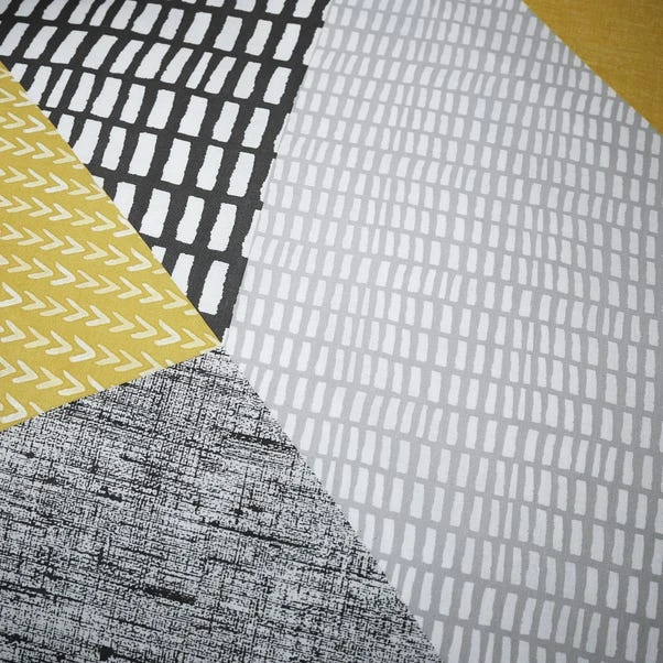 Catherine Lansfield Larsson Geo Ochre Reversible Duvet Cover And Pillowcase Set 4 Catherine Lansfield Larsson Geo Ochre Reversible Duvet Cover And Pillowcase Set - Image 4