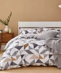 Elements Bako Reversible Geometric Natural Duvet Cover And Pillowcase Set -Dunelm-shop 1000156183 alt02