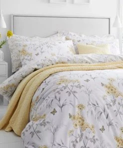 Dunelm Maria Ochre Reversible Floral Duvet Cover And Pillowcase Set 8 Dunelm Maria Ochre Reversible Floral Duvet Cover And Pillowcase Set -Dunelm-shop 1000159844 alt02