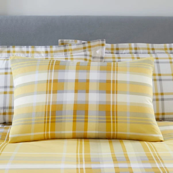Dunelm Ovie Ochre Reversible Duvet Cover And Pillowcase Set 5 Dunelm Ovie Ochre Reversible Duvet Cover And Pillowcase Set - Image 5