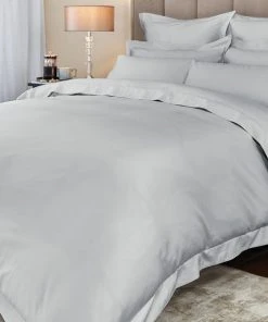 Hotel Cotton 230 Thread Count Sateen Silver Duvet Cover 9 Hotel Cotton 230 Thread Count Sateen Silver Duvet Cover -Dunelm-shop 1000160068 alt02