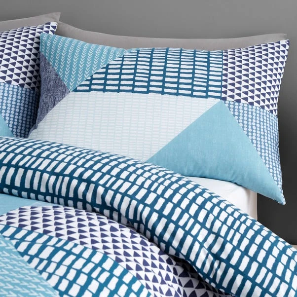Catherine Lansfield Larsson Geo Teal Duvet Cover And Pillowcase Set 2 Catherine Lansfield Larsson Geo Teal Duvet Cover And Pillowcase Set - Image 2