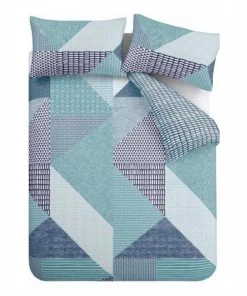 Catherine Lansfield Larsson Geo Teal Duvet Cover And Pillowcase Set 9 Catherine Lansfield Larsson Geo Teal Duvet Cover And Pillowcase Set -Dunelm-shop 1000160864 alt04
