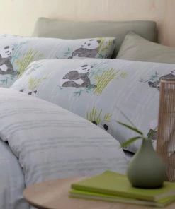 Riva Home Furn. Pandas Green Reversible Duvet Cover And Pillowcase Set -Dunelm-shop 1000161277 alt02