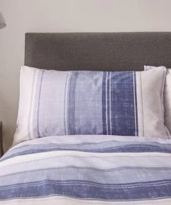 Dunelm Ellis Blue Stripe Duvet Cover And Pillowcase Set -Dunelm-shop 1000166741 alt04