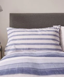 Dunelm Ellis Blue Stripe Duvet Cover And Pillowcase Set -Dunelm-shop 1000166741 alt05