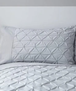 Dunelm Leo Pintuck 100% Cotton Grey Duvet Cover And Pillowcase Set 9 Dunelm Leo Pintuck 100% Cotton Grey Duvet Cover And Pillowcase Set -Dunelm-shop 1000166747 alt03