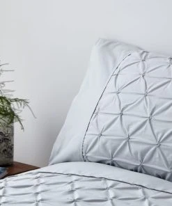 Dunelm Leo Pintuck 100% Cotton Grey Duvet Cover And Pillowcase Set 11 Dunelm Leo Pintuck 100% Cotton Grey Duvet Cover And Pillowcase Set -Dunelm-shop 1000166747 alt05