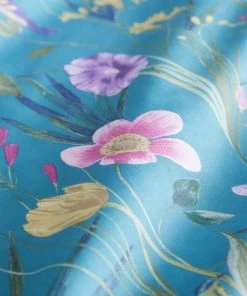 Dunelm Fleur Teal Duvet Cover And Pillowcase Set -Dunelm-shop 1000166982 alt03