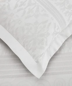 Dorma Purity Paloma 100% Cotton White Jacquard Duvet Cover -Dunelm-shop 1000167044 alt04