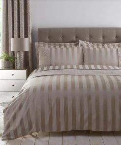 Dunelm Allana Gold Stripe Duvet Cover And Pillowcase Set -Dunelm-shop 1000167069 alt03