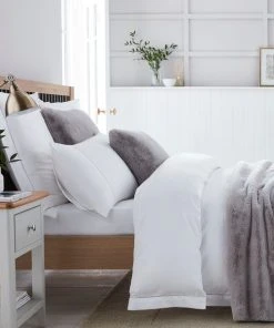 Dorma Purity Faux Fur Grey Bedspread -Dunelm-shop 1000167075 alt02