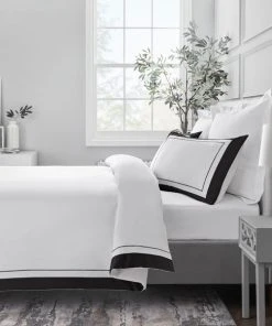 Dorma Purity Kington Black Duvet Cover And Pillowcase Set -Dunelm-shop 1000167089 alt02