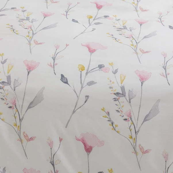Dunelm Fiori Pink Floral Reversible Duvet Cover And Pillowcase Set 2 Dunelm Fiori Pink Floral Reversible Duvet Cover And Pillowcase Set - Image 2