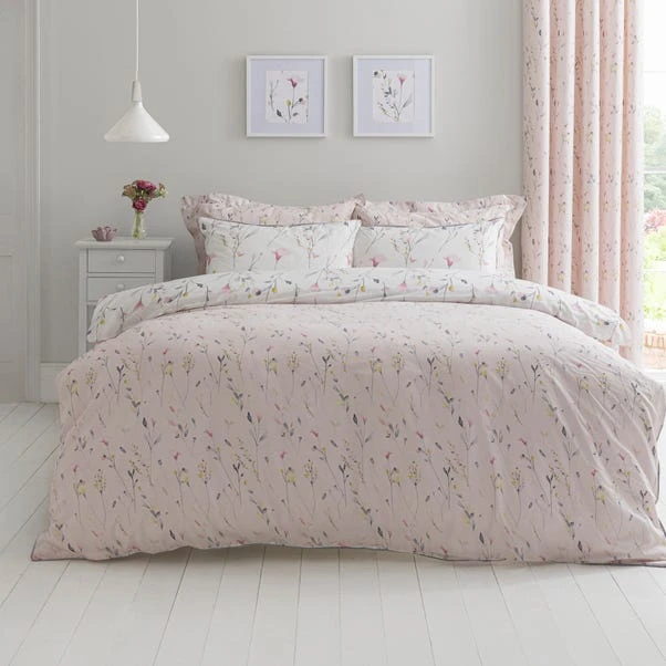 Dunelm Fiori Pink Floral Reversible Duvet Cover And Pillowcase Set 3 Dunelm Fiori Pink Floral Reversible Duvet Cover And Pillowcase Set - Image 3