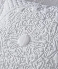 Dunelm Mandalay White Bedspread -Dunelm-shop 1000167161 alt02