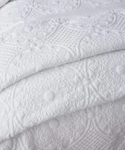 Dunelm Mandalay White Bedspread -Dunelm-shop 1000167161 alt03