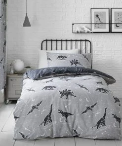 Dunelm Black Space Dinosaur Fitted Sheet 8 Dunelm Black Space Dinosaur Fitted Sheet -Dunelm-shop 1000167403 alt02