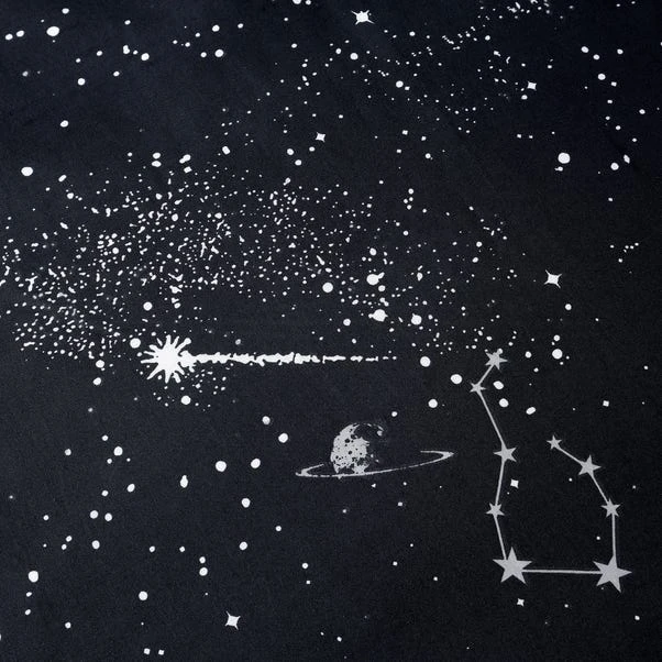 Dunelm Black Space Dinosaur Fitted Sheet 6 Dunelm Black Space Dinosaur Fitted Sheet - Image 6