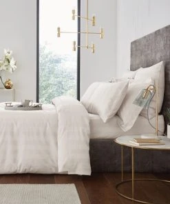 Hotel Cotton 230 Thread Count Cream Stripe Duvet Cover 5 Hotel Cotton 230 Thread Count Cream Stripe Duvet Cover -Dunelm-shop 1000167752 alt02