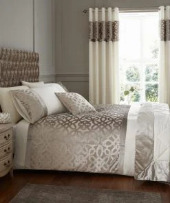 Catherine Lansfield Natural Lattice Cut Velvet Bedspread 7 Catherine Lansfield Natural Lattice Cut Velvet Bedspread -Dunelm-shop 1000169072 alt03
