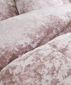 Catherine Lansfield Blush Crushed Velvet Duvet Cover And Pillowcase Set 7 Catherine Lansfield Blush Crushed Velvet Duvet Cover And Pillowcase Set -Dunelm-shop 1000169074 alt02