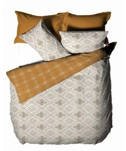 Furn Furn. Riva Atlas Ochre 100% Brushed Cotton Duvet Cover And Pillowcase Set -Dunelm-shop 1000170837 alt03