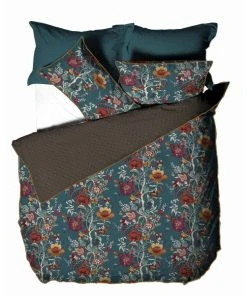 Paoletti Riva Bloom Teal 100% Cotton Duvet Cover And Pillowcase Set 7 Paoletti Riva Bloom Teal 100% Cotton Duvet Cover And Pillowcase Set -Dunelm-shop 1000170840 alt03