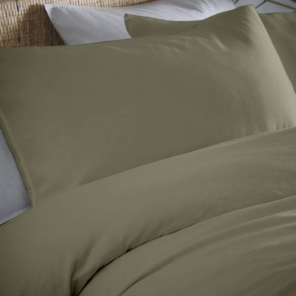 Appletree Cassia Khaki 100% Cotton Duvet Cover And Pillowcase Set 2 Appletree Cassia Khaki 100% Cotton Duvet Cover And Pillowcase Set - Image 2